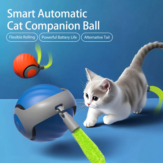 2025 Smart Interactive Cat Ball – Rechargeable, Motion-Activated Cat Toy