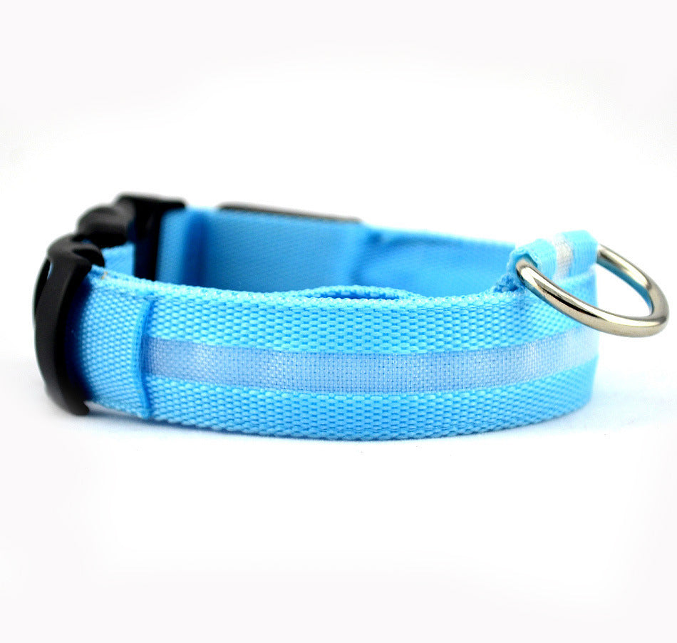 LED Safety Dog Collar – Waterproof, Replaceable Battery, Multiple Sizes