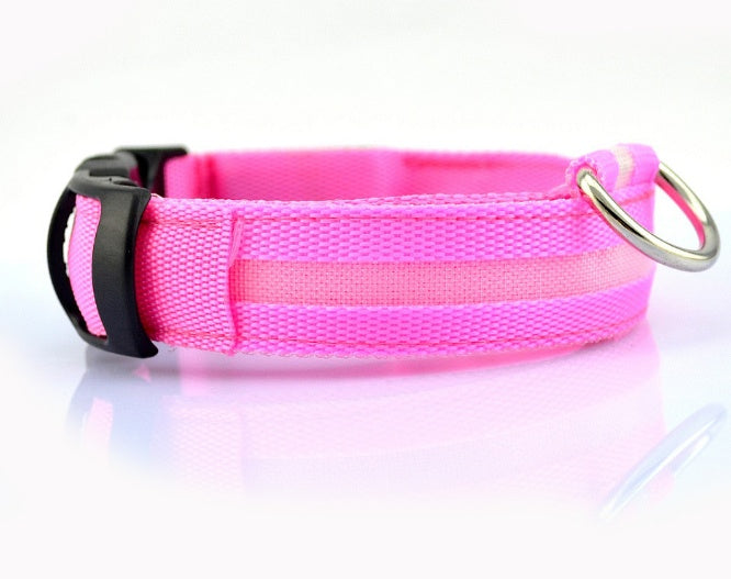 LED Safety Dog Collar – Waterproof, Replaceable Battery, Multiple Sizes