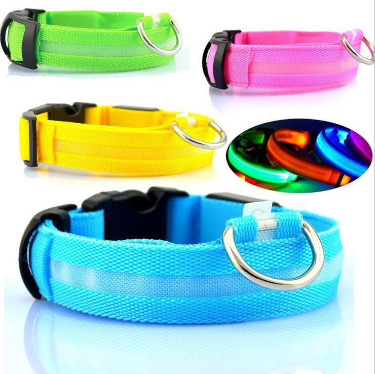 LED Safety Dog Collar – Waterproof, Replaceable Battery, Multiple Sizes