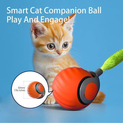 2025 Smart Interactive Cat Ball – Rechargeable, Motion-Activated Cat Toy