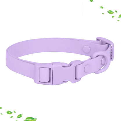 Macaron Waterproof Dog Collar – Adjustable, Dirt-Resistant PVC Pet Collar Set