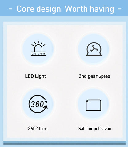 Quiet Pet Paw Trimmer with LED Light – Precise, Stress-Free Grooming for Dogs & Cats