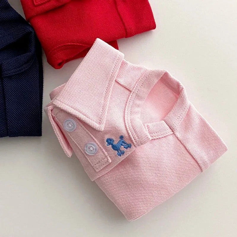 Breathable Summer Polo Shirt for Small & Medium Dogs – Stylish Cotton Cooling Vest