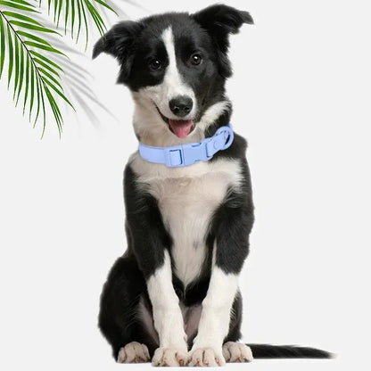 Macaron Waterproof Dog Collar – Adjustable, Dirt-Resistant PVC Pet Collar Set