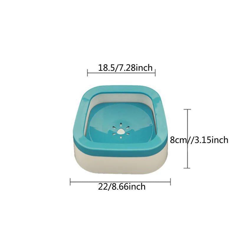 Anti-Splash Dog Water Bowl – 1L Large Capacity Spill-Proof Pet Drinke