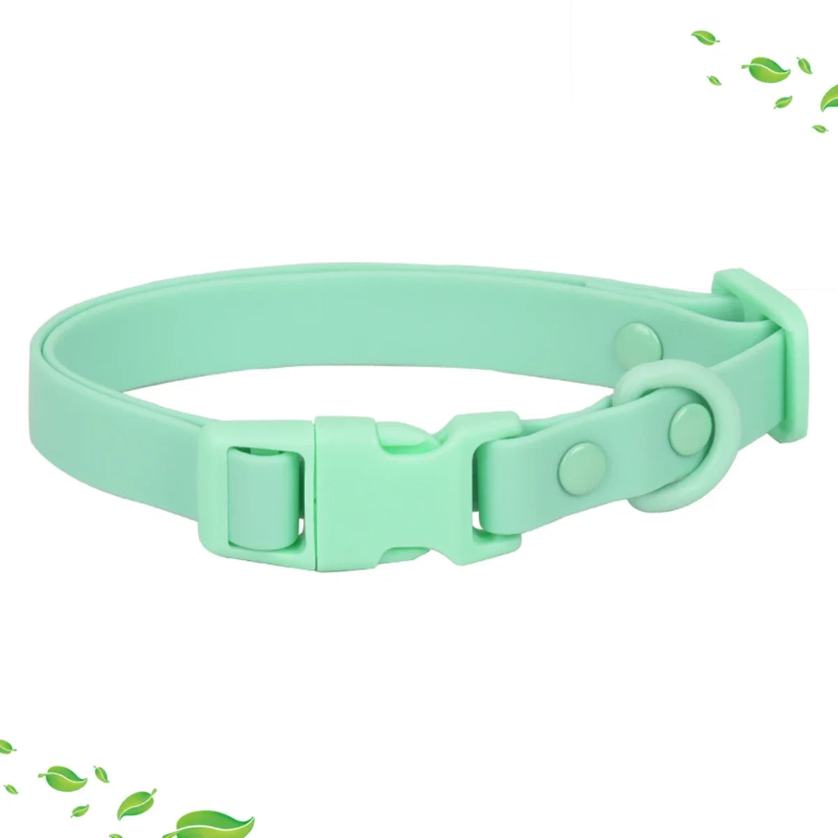 Macaron Waterproof Dog Collar – Adjustable, Dirt-Resistant PVC Pet Collar Set