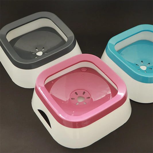 Anti-Splash Dog Water Bowl – 1L Large Capacity Spill-Proof Pet Drinke