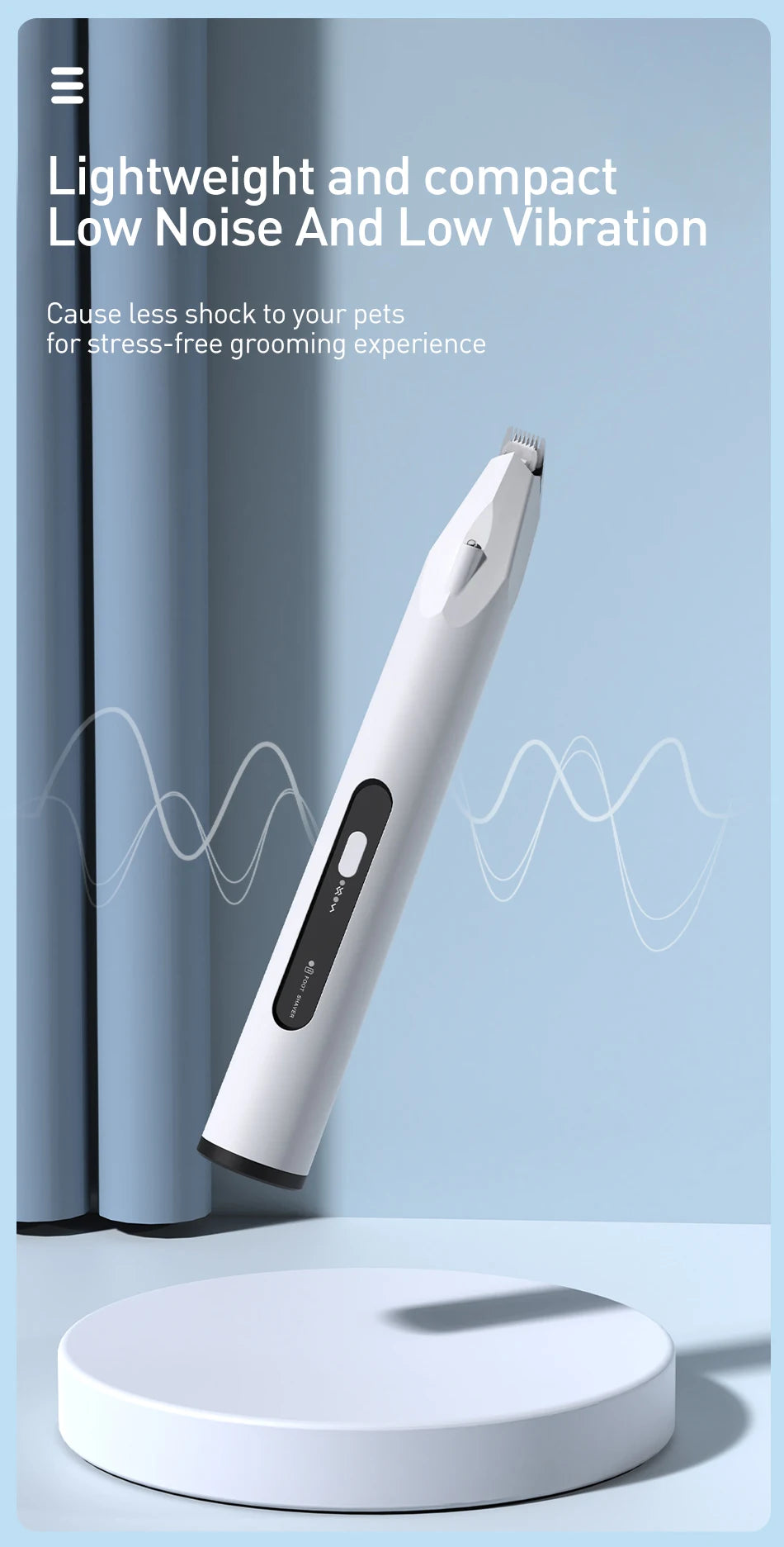 Quiet Pet Paw Trimmer with LED Light – Precise, Stress-Free Grooming for Dogs & Cats