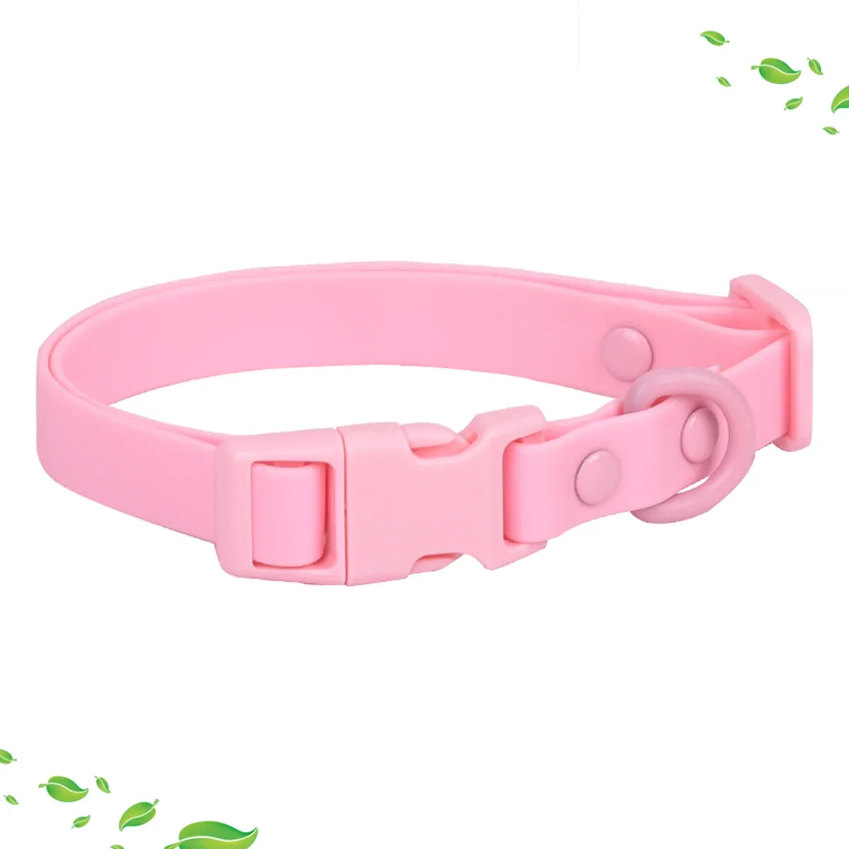 Macaron Waterproof Dog Collar – Adjustable, Dirt-Resistant PVC Pet Collar Set