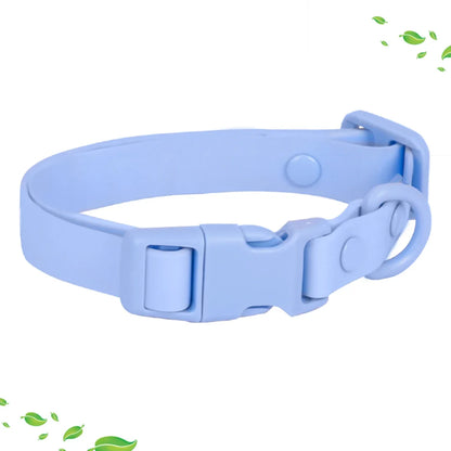 Macaron Waterproof Dog Collar – Adjustable, Dirt-Resistant PVC Pet Collar Set