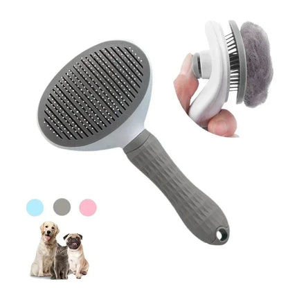 Self-Cleaning Pet Grooming Brush – Stainless Steel Comb for Cats & Dogs