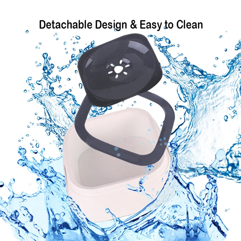 Anti-Splash Dog Water Bowl – 1L Large Capacity Spill-Proof Pet Drinke