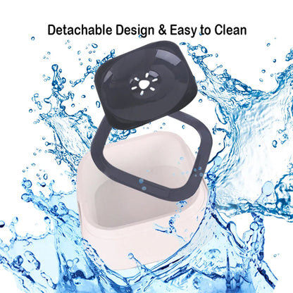 Anti-Splash Dog Water Bowl – 1L Large Capacity Spill-Proof Pet Drinke