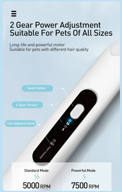 Quiet Pet Paw Trimmer with LED Light – Precise, Stress-Free Grooming for Dogs & Cats