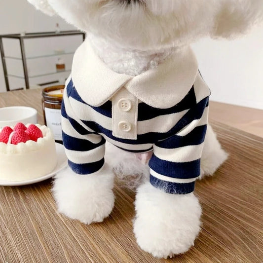 Breathable Summer Polo Shirt for Small & Medium Dogs – Stylish Cotton Cooling Vest