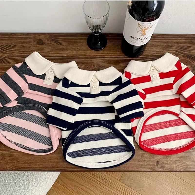 Breathable Summer Polo Shirt for Small & Medium Dogs – Stylish Cotton Cooling Vest