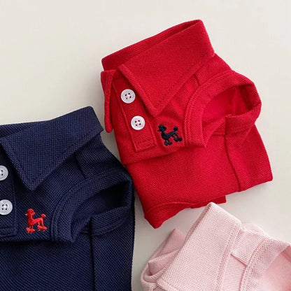 Breathable Summer Polo Shirt for Small & Medium Dogs – Stylish Cotton Cooling Vest
