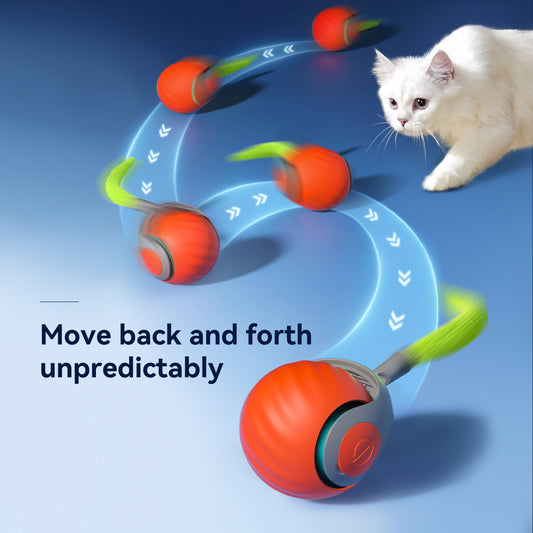 2025 Smart Interactive Cat Ball – Rechargeable, Motion-Activated Cat Toy