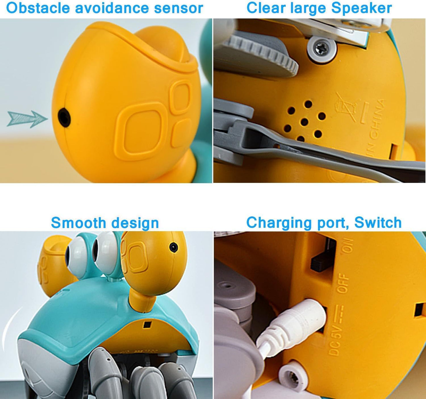 Interactive Crawling Crab Dog Toy – Obstacle Avoidance, Sounds & Lights | For Dogs & Cats